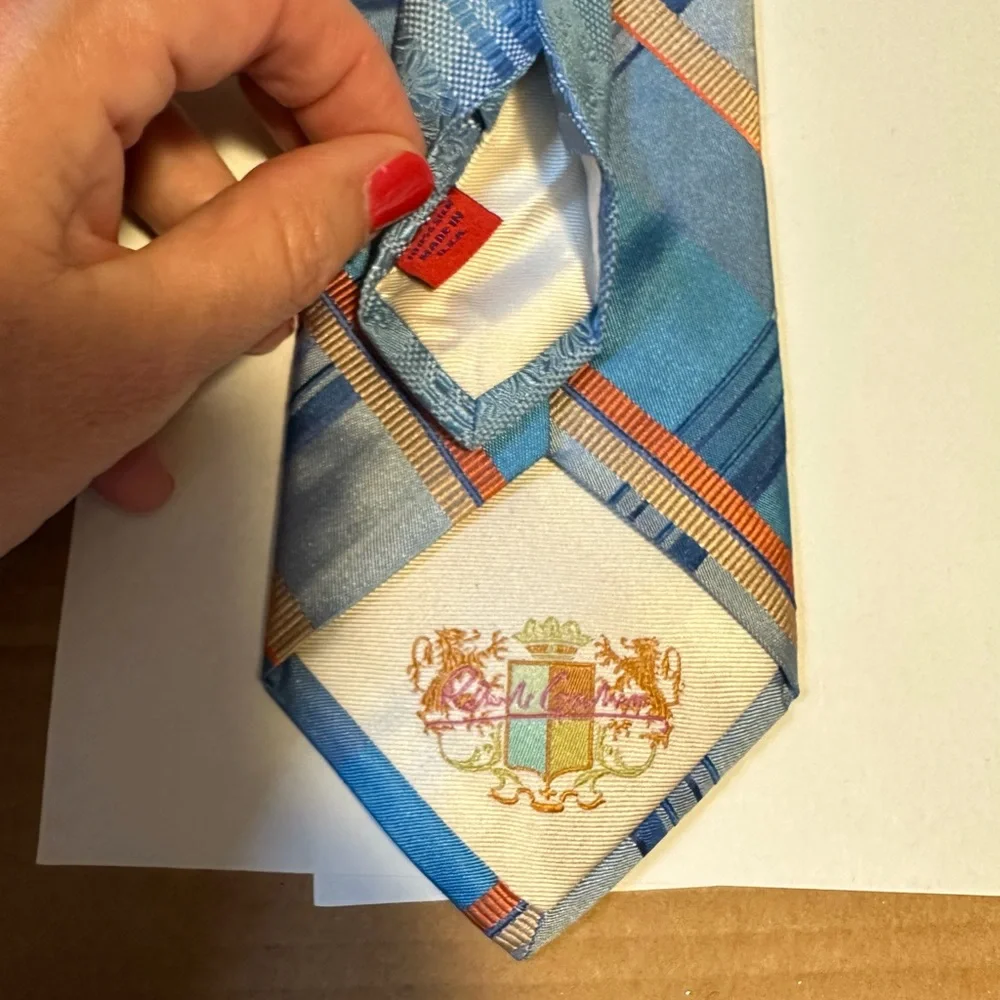 Robert Graham Silk Neck Tie‎ Blue Stripe